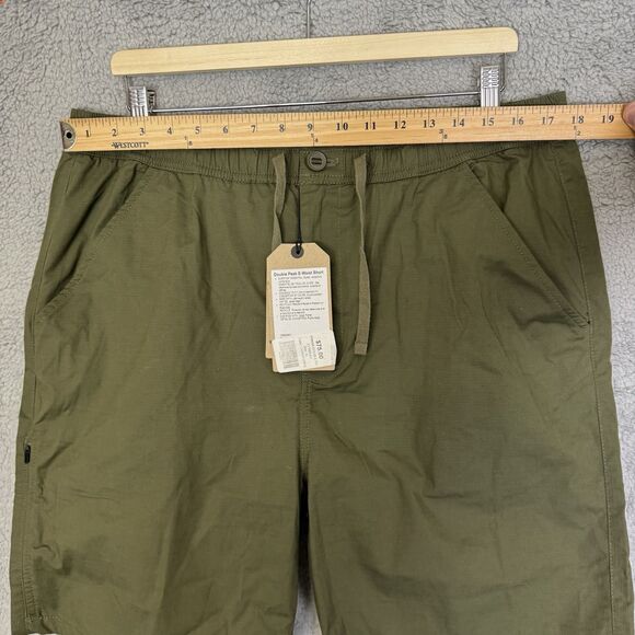 S Prana Shorts Men XL Green Double Peak E-Waist Organic Drawstring NEW - Picture 3 of 7